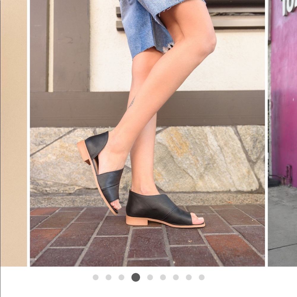 Asymmetrical Leather Peep Toe Booties